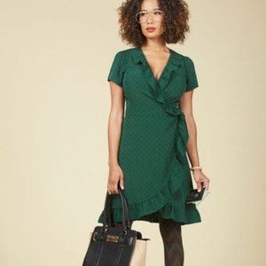 Modcloth Ruffle and Bustle Wrap Dress
